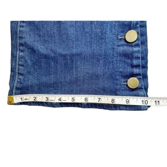 Elizabeth and James Jefferson Button Up Flare Jeans Mid Rise Medium Wash Size 25 - Picture 6 of 14